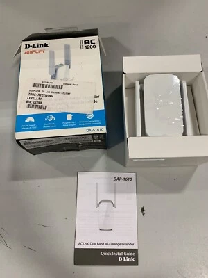 D-Link AC1200 WiFi Range Extender - White (DAP-1610) - Image 1 of 4