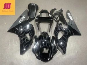 Fairing Kit for Yamaha YZF R1 2000-2001 ABS Injection Bodywork Black Gray Flame - Picture 1 of 4