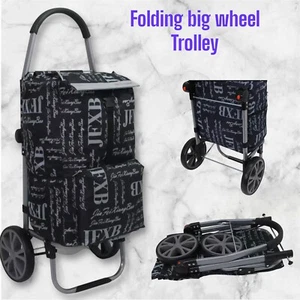 X Large Insulated Pocket Lightweight Wheeled Shopping Trolley Cart Luggage Bag - Picture 1 of 6