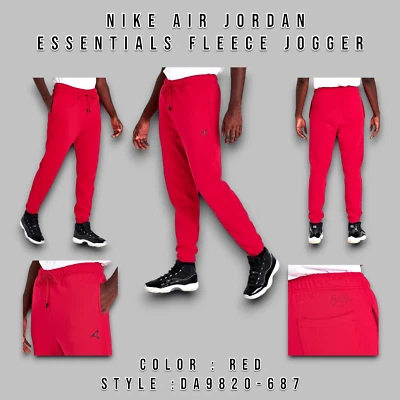 Pantalones de chándal Nike Air Jordan Essentials polar DA9820-687 para hombre rojos 2XL _A3 Foto 1 de 4