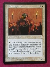 Magic The Gathering STRONGHOLD CALMING LICID single white card MTG
