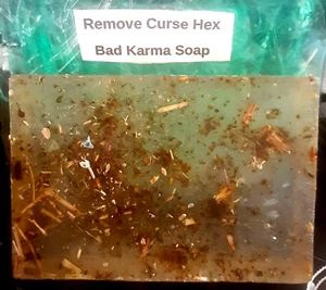 Jabón barra Hoodoo Witch's Remove Curse Hex Bad Karma Trae dinero amor justicia - Imagen 1 de 5