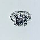 STUNNING  STERLING SILVER JUDIITH RIPKA CLUSTER COCKTAIL RING size 6