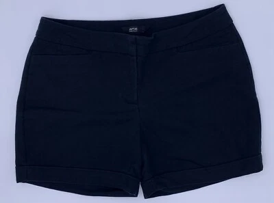 APT. Feminino Shorts casuais 9 Essentials preto algemado cintura média 12 - Imagem 1 de 3