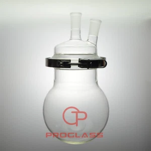 Laboratory Two Neck Reaction Flask,24/40,Separately Flask with Easily Clamp - Imagen 1 de 5
