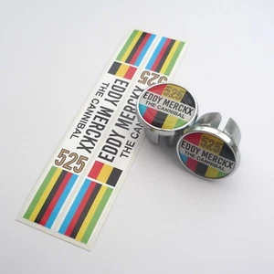 Celebrando a Eddy Merckx, The Cannibal 525 Wins, Tapones de Barra Cromados y Cinta de Recorte de Barra - Imagen 1 de 4