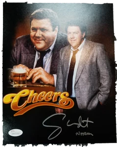 George Welt Signed Cheers photo Inscribed "Norm" JSA COA - Picture 1 of 2