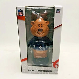NFL Baltimore Ravens Team Reindeer 6 inch Christmas Figurine Winter Holiday Gift - Picture 1 of 12