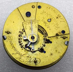 R JOHNSON CLERKENWELL RD QUALITY 3/4 MOVEMENT ENGLISH MADE LONDON CIRCA 1900 - Picture 1 of 1