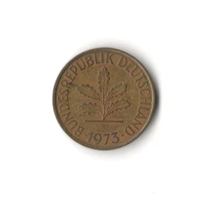 1973 Germany - 10 Pfennig - 496 - Brass Clad Steel - 4g - Picture 1 of 2