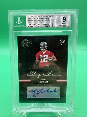 2004 Playoff Hogg Heaven Pig Pens 21/125 Michael Jenkins #PP-46 Auto Beckett 9 - Image 1 of 2