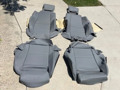 BMW E60 530i 528i 525i FRONT SEAT KIT SET 02-06 GERMAN VINYL UPHOLSTERY KIT NEW - Image 1 of 4