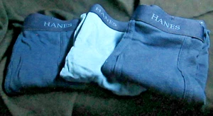 Juego de tres (3) calzoncillos para hombre XL "Hanes" 2-azul real, 1-color azul claro - Imagen 1 de 3