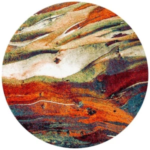 SAFAVIEH Contemporary Modern Bold Abstract Area Rug Red and Green Glacier - Picture 1 of 40