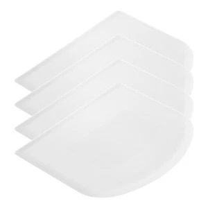 Pack of 4 Plastic Cake Scraper Dough Cutter Tool Baking Kitchen White - Picture 1 of 6