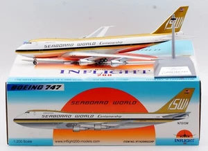 Avión diecast modelo N701SW a bordo 1:200 Seaboard World Air Boeing B747-200 - Imagen 1 de 13