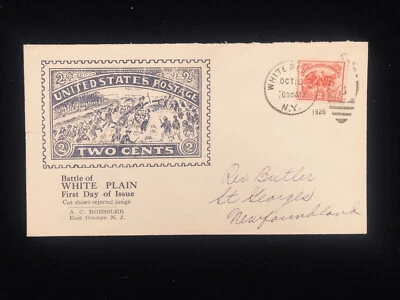 NY WHITE PLAINS OCT 18 1926 FDC #629 ROESSLER CACHET TO NEWFOUNDLAND BACKSTAMPED - Image 1 of 2