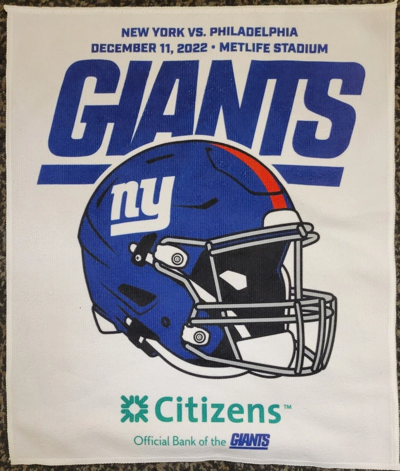 New York Giants vs. Philadelphia Eagles SGA White Rally Towel (Dec 11, 2022) - Image 1 of 1