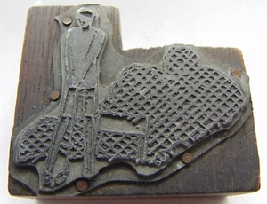 Printing Letterpress Printers Block Golf Golfing Sports - Picture 1 of 2