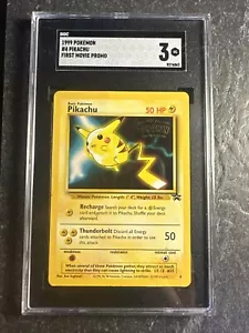 1999 Pokémon Game Pikachu Movie Promo Black Star Promo #4 First Movie Kids WB - Picture 1 of 14