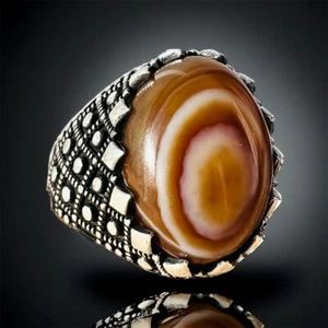 Yemen Sulaimani Devil Eye Yemeni Agate Yemen Aqeeq for Ring  Natural Yemen - Picture 1 of 6