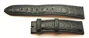 Authentic Hadley Roma Genuine Leather Black Watch Strap 19/16mm,71+111mm - Picture 1 of 2