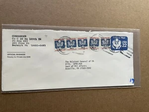 US 1988 Uprated Official Stationery (19) #UO74+O127X3+O128+O130=46C+4-Bar Duplex - Picture 1 of 3