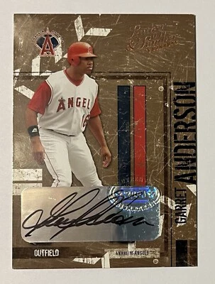 Garret Anderson 2004 Donruss Leather and Lumber Auto Serial #d 01/25 Angels - Image 1 of 2