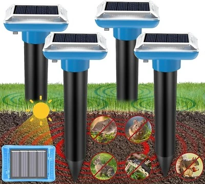 Mole Repellent 4Pcs Solar Repellent for Moles Sonic Mole Deterrent Devices - Image 1 of 4
