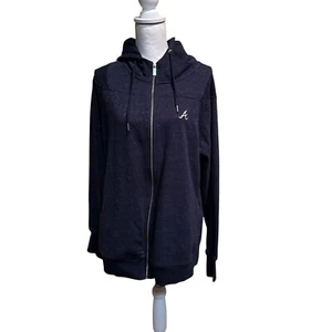 Atlanta Braves Damen Antigua Navy Brushed Metallic Victory Hoodie mit durchgehendem Reißverschluss 2XL - Bild 1 von 5