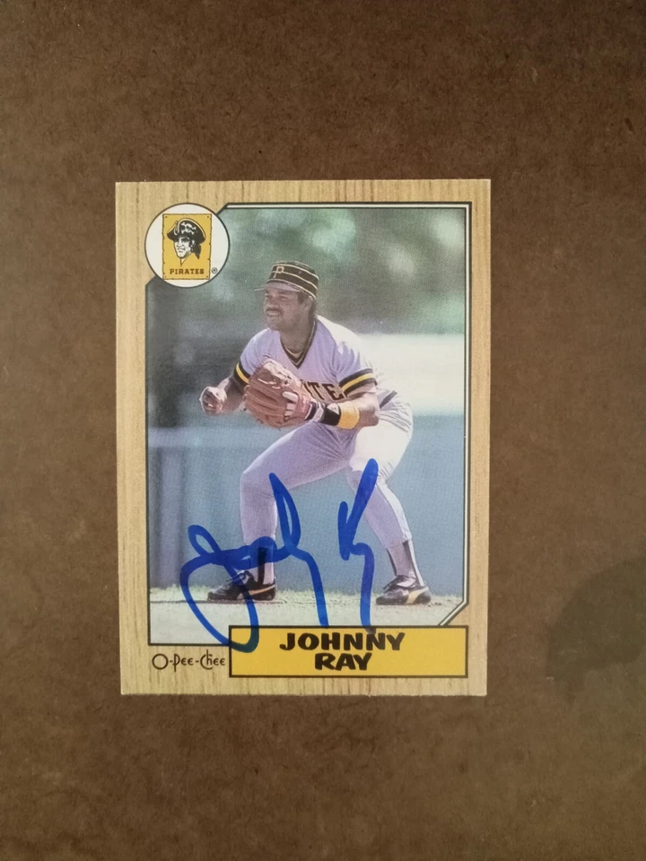 1987 O-Pee-Chee Johnny Ray Auto Pittsburgh Pirates #291 OPC Card Signed - Image 1 of 3