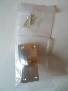 Rechteckige Messing Türklingel Glocke Druck 3"" x 1/2"": 7,5 x 4 cm. Mit Schrauben - Bild 1 von 4