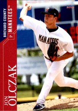 2016 Brevard County Manatees Choice #17 Jon Olczak North Carolina State Card