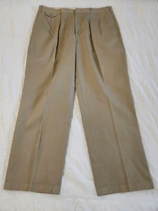 Brooks Brothers Men's 39x31.5 Chino Pants Khaki Cotton Button Suspenders TU4 - Picture 1 of 17