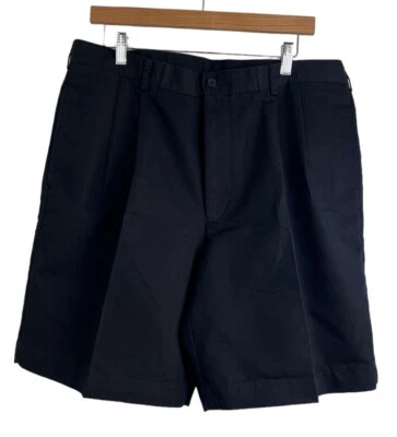 Pantalones cortos chinos de verano con bolsillos Perry Ellis 36x9 para hombre azul marino Foto 1 de 4