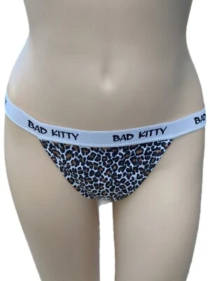 Braguita de bikini baja Y2K Deadstock Bad Kitty M/6 Baddie Rave vintage 2 K nueva retro Foto 1 de 3
