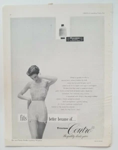 1949 women's Wispese girdle bra Firestone contro yarn vintage ad - Picture 1 of 1