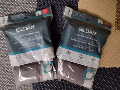 Gildan Men's Classic Length Cotton Boxer Briefs (2) 3-pks - 6 briefs total sz SM - Image 1 of 3