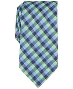 CLUB ROOM Green & Blue Silva Check Neck Tie NEW - Picture 1 of 1