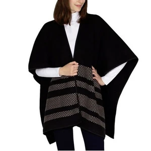 Ike Behar Chevron Print Damen Wende Mode Halstuch schwarz NEU Etikett ONE SIZE - Bild 1 von 5