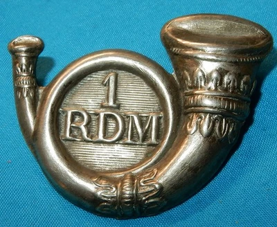 1st RDM FIRST ROYAL DEVON MILITIA REGIMENT BRITISH MILITARY CAP BADGE - 2 LUGS - Image 1 of 2