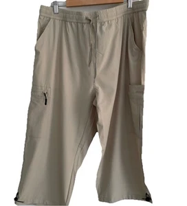 Mofiz Cargo Pants Women Size 2XL 22-24 Beige 5 Pockets Lightweight New No Tags - Picture 1 of 10
