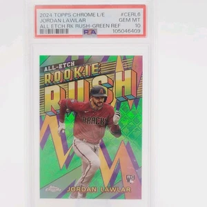 JORDAN LAWLAR /99 2024 TOPPS LOGOFRACTOR ALL ETCH RC GREEN REFRACTOR PSA 10 MINT - Bild 1 von 2