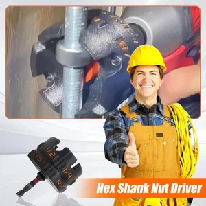 1 Piece Hex Shank Nut Driver Heavy Duty Drill Bit Nut Inserter Portable  _ - Picture 1 of 12