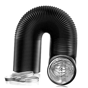 6 inch Air Duct - 16 FT Long Flexible Ducting HVAC Ventilation 6 x 16 FT Black - Picture 1 of 7
