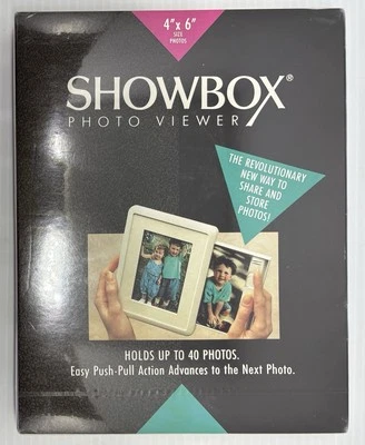 Vintage 1991 Soft White SHOWBOX Photo Viewer Holds 40 - 4"x6" Photos NEW SEALED - Image 1 of 4