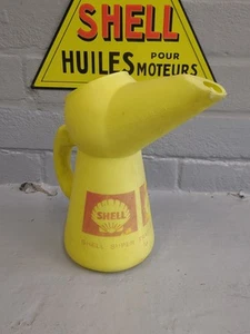 Vintage French Shell Super Tractor Oil 1 Litre Pourer / Jug - Foto 1 di 13