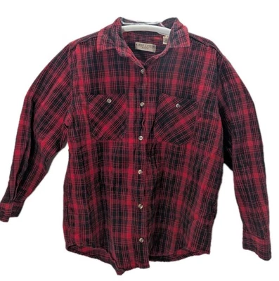Flannel Shirt Size PL Women's 100% Cotton Made In Portugal Marsh Landing Petites - Image 1 of 4