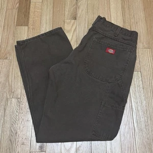 Dickies Canvas Mens Carpenter Pants Brown Tan 34x30 Painter Workwear - Picture 1 of 3