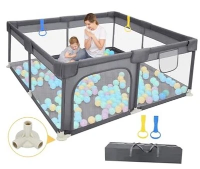  Baby Playpen, 52"×52" Play Pens for Babies and Toddlers, Safe Anti-Fall Play  - Image 1 of 4